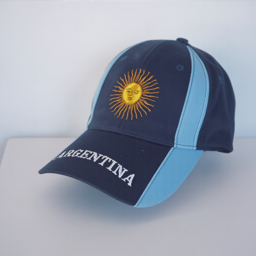 Argentina Navy & Light Blue Cap – Sun of May Embroidery
