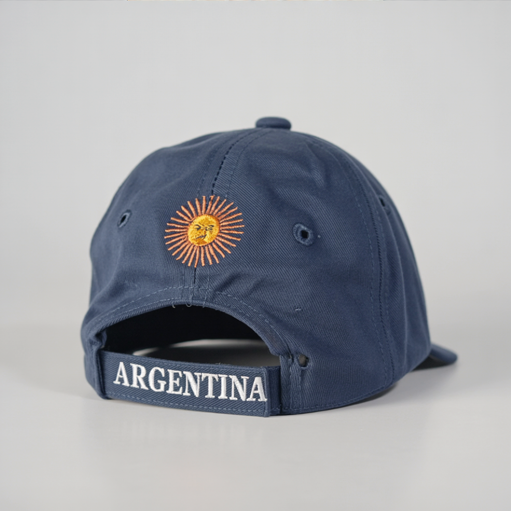Argentina Navy & Light Blue Cap – Sun of May Embroidery