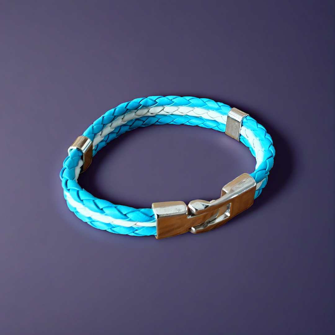 Stainless Steel & PU Leather National Flag Bracelet – Unisex Jewelry