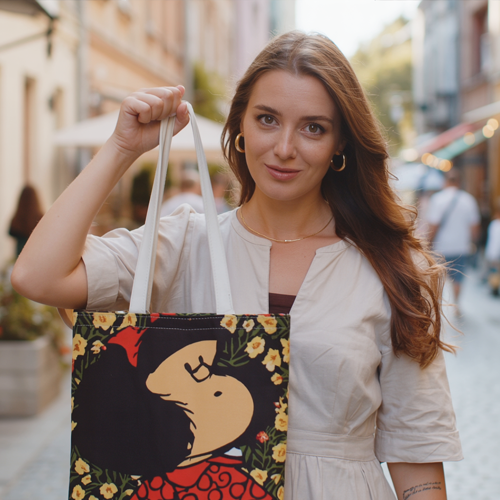 Mafalda Tote Bag | Argentine Comic Icon Reusable Bag