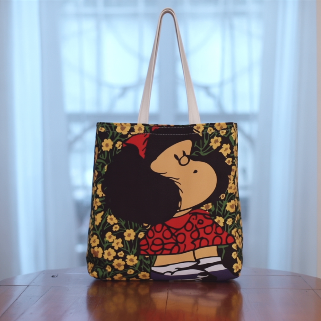 Mafalda Tote Bag | Argentine Comic Icon Reusable Bag