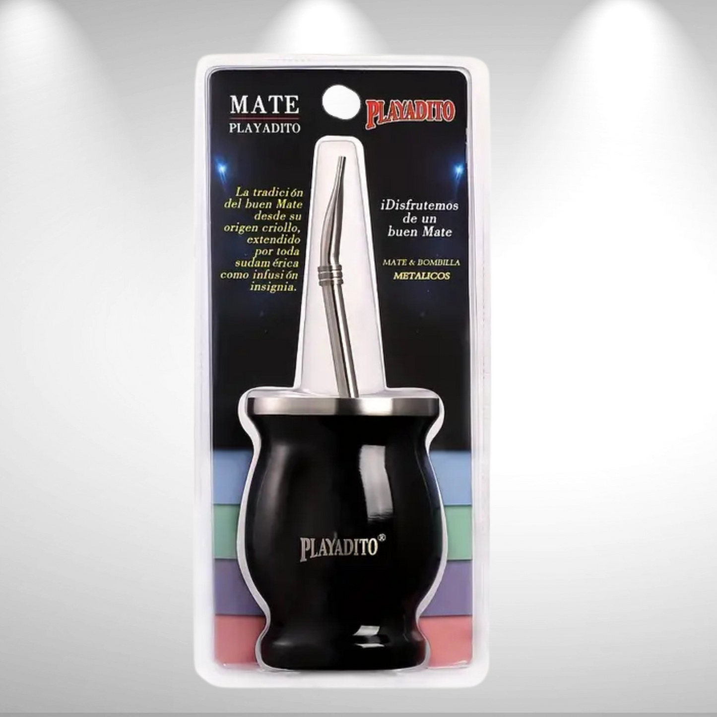 Stainless Steel Mate Gourd with Bombilla - Playadito