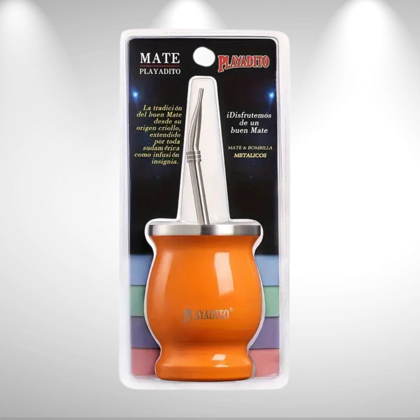Stainless Steel Mate Gourd with Bombilla - Playadito