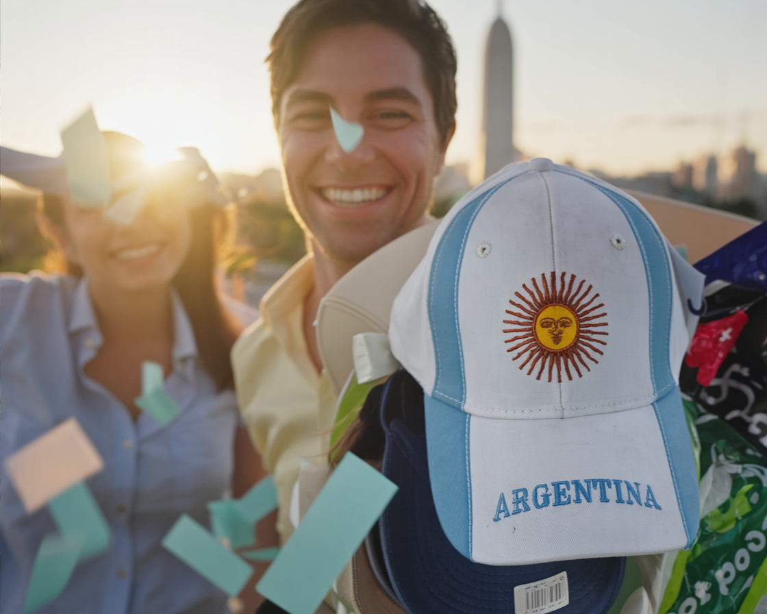 Argentina Cap — Celeste & White, Fully Embroidered (Premium Classic)