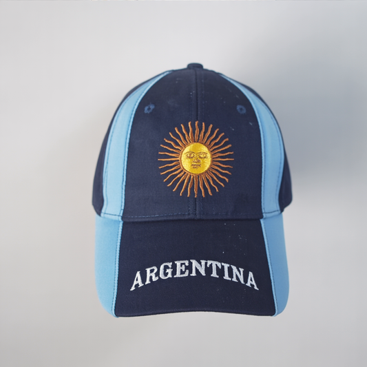 Argentina Navy & Light Blue Cap – Sun of May Embroidery