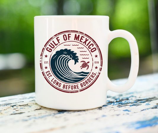 White glossy mug "Gulf of Mexico" - 11 oz