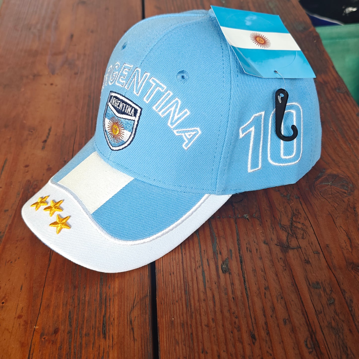 Argentina Flag Cap – Embroidered Crest & Three Stars | Soccer Champions Hat