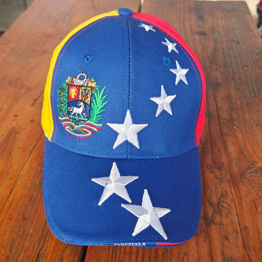 Venezuelan Tricolor Cap – Embroidered Coat of Arms & Stars | National Pride Hat