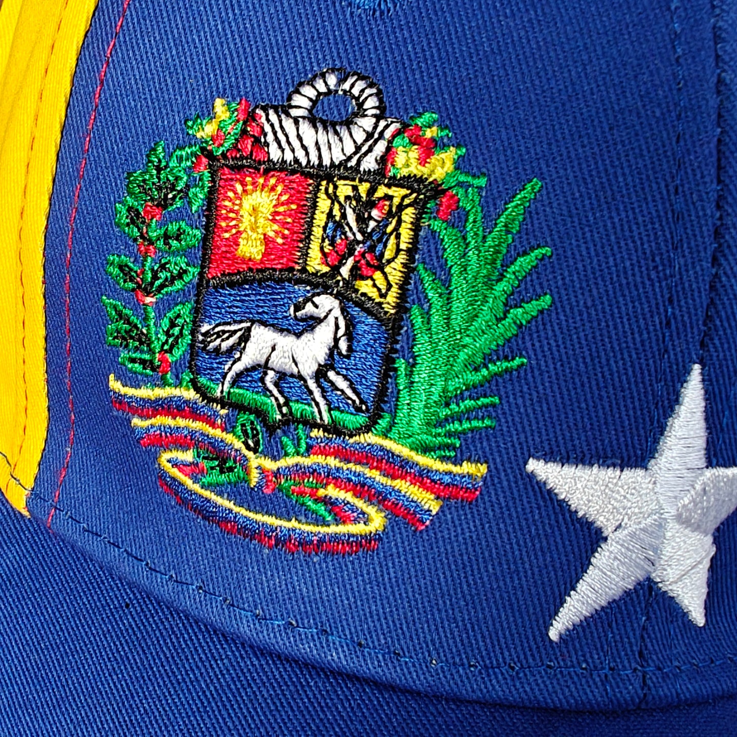 Venezuelan Tricolor Cap – Embroidered Coat of Arms & Stars | National Pride Hat