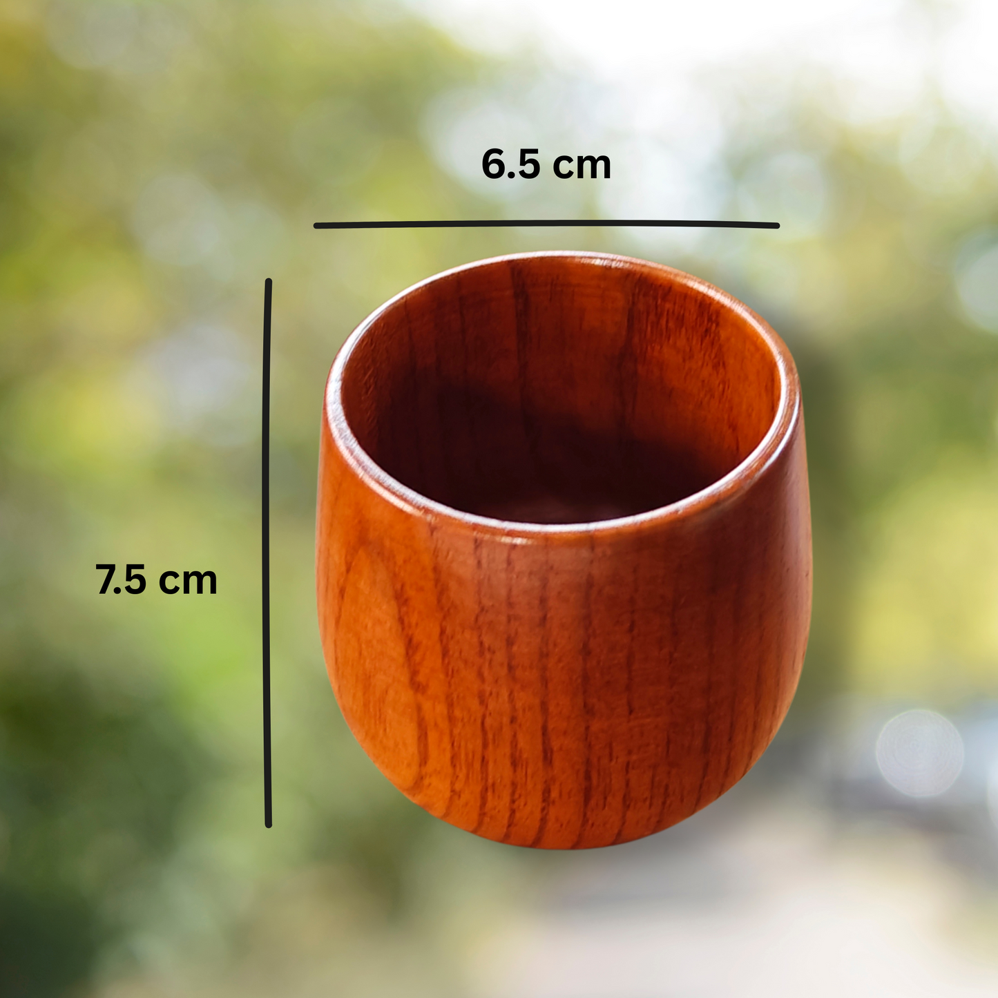 Medium Small Durango Wood Yerba Mate Cup with Stainless Steel Bombilla