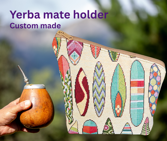 Custom Yerba Mate Holder Bag – Handmade Storage Pouch for Mate – Travel-Friendly & Durable