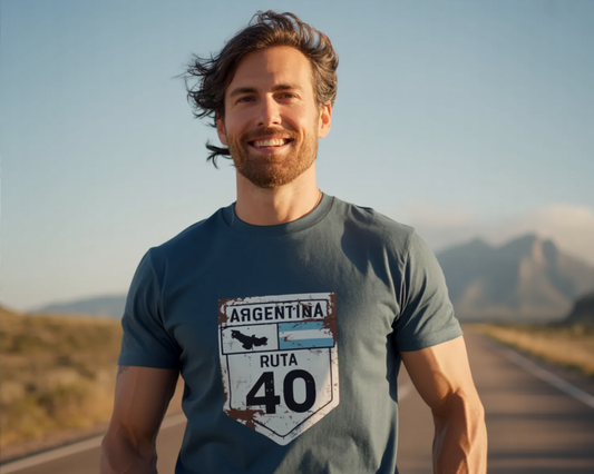 Ruta 40 T-Shirt — Premium Cotton, Classic Fit, Iconic Shield