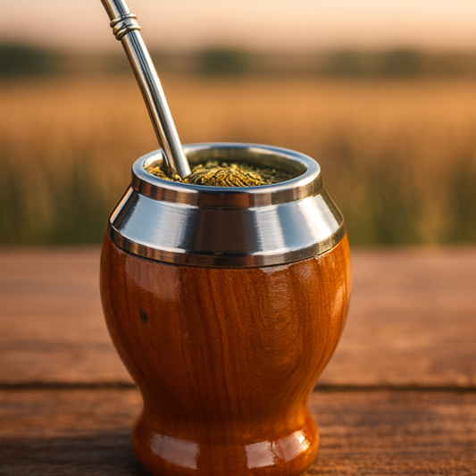 Lapacho Wood Mate Gourd with Stainless Steel Rim — Mate camionero Lapacho
